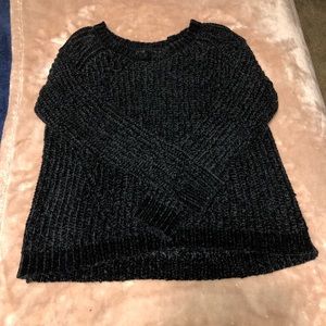 Black velvet sweater